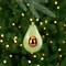 Northlight 4.5" Green and Yellow Glass Avocado Christmas Ornament